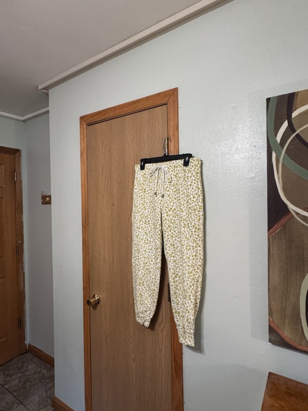 Ann Taylor Size PS Multi-Color w/Floral Print Pull-On Jogger Pants w/Drawstrings
